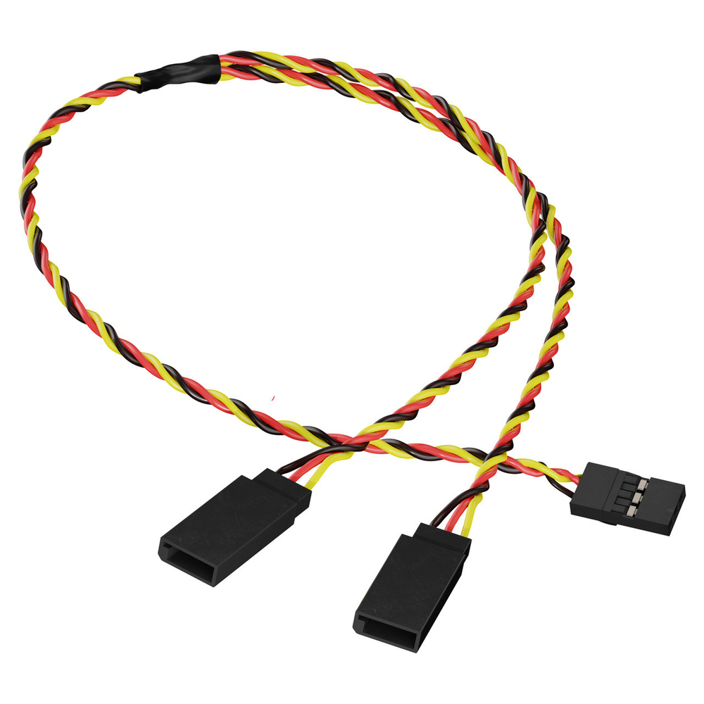3-Pos TJC8 Servo Y-Harness (Single MH-FC to Dual FH-MC, 300mm Length)
