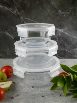 Контейнеры для еды стеклянные, 325 мл. 2 шт, 600 мл 1 шт.