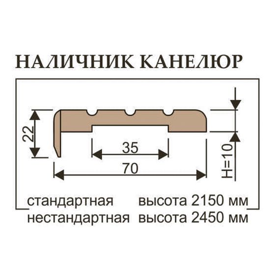 Наличник канелюр телескоп массив сосны Bravo