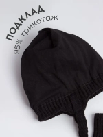 Шапка и снуд для девочки с ушками на завязках