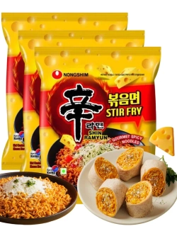 Лапша жареная с сыром Shin Ramyun Stir Fry 136 г * 3 шт