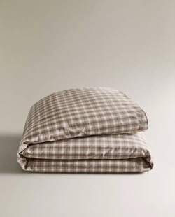 ZARA HOME ДЕТСКИЙ ПОДОДЕЯЛЬНИК ИЗ ФЛАНЕЛИ, КОРИЧНЕВЫЙ