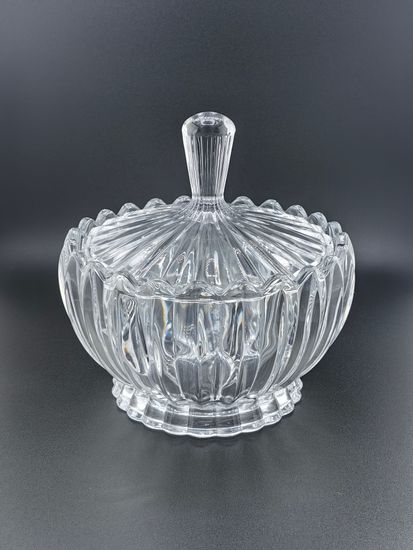 Сахарница из стекла с крышкой