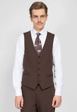 Мужской классический костюм (коричневый) А37
