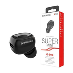 Bluetooth гарнитура Borofone BC28 Shiny Sound mini, Bluetooth 5.0, моно, вставная, черный