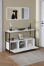 Консоль с откидной дверцей - белый