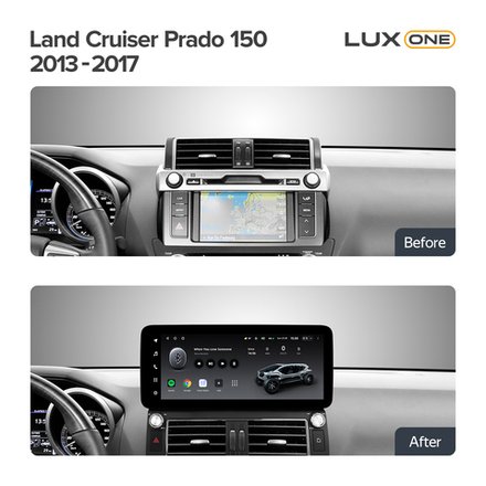Магнитола для Toyota Land Cruiser Prado 150 2013-2017 (рамка F1) - Teyes LUX ONE 360 монитор 12.3" 2K QLED на Android 10, CarPlay, 4G SIM-слот, 6/128 ГБ, 4 камеры в комплекте
