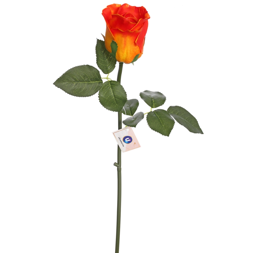 Цветок искусственный «Natur» 50см Розочка оранжевая