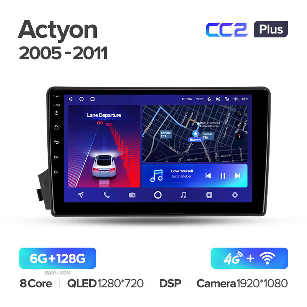 Teyes CC2 Plus 9"для SsangYong Actyon 2005-2011