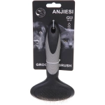 Расческа - пуходёрка для животных «ПРЕМИУМ - МОЙ БРО», прорезиненная ручка, цвет серый/черный, 10.8*18.5см