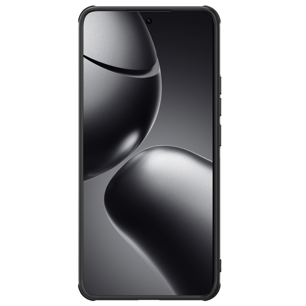 Усиленный чехол черного цвета от Nillkin для Xiaomi 14T Pro, серия Super Frosted Shield Pro