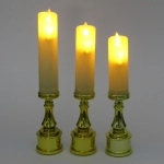 Сувенир с подсветкой «Свеча - Королевский шик» 5*25/27/30 см (набор 3 шт)