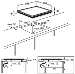 Электрическая варочная панель Electrolux EHF6346XOK