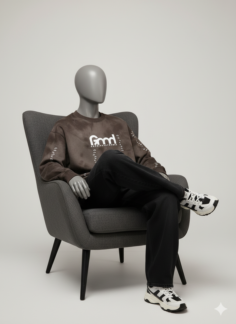 Стильная оверсайз толстовка 100% хлопок