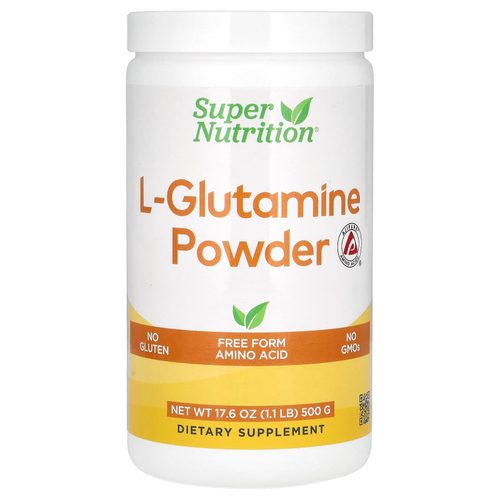 Super Nutrition, L-глютамин, без вкусовых добавок, 500 г (17,6 унции)