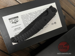 Складной нож НОКС Аватар (Black) 334-700424 c клинком из стали D2, рукоять G10