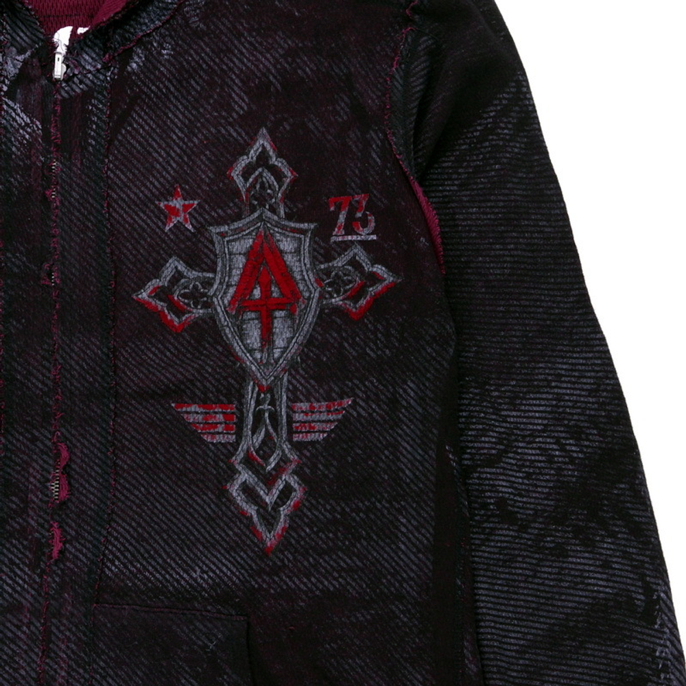 Толстовка Affliction Крест (Бордовый)