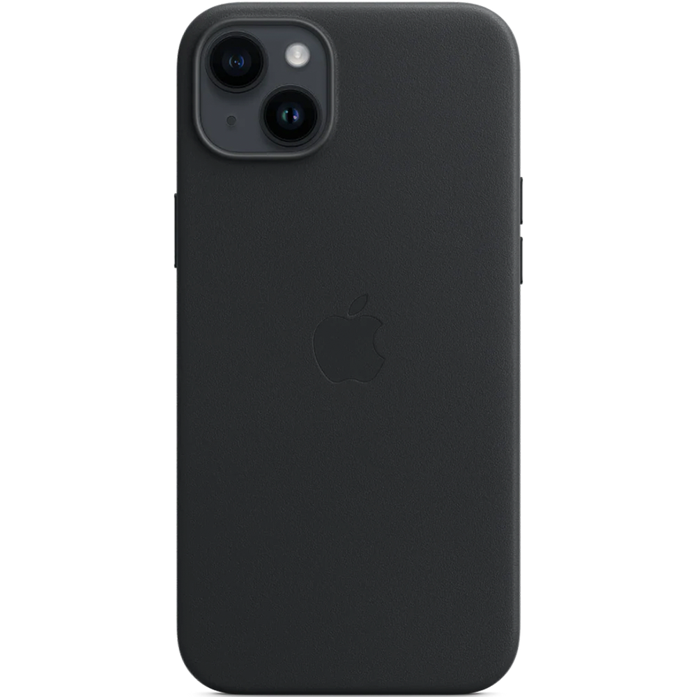 Кожаный чехол с поддержкой MagSafe Apple Leather Case для iPhone 14 Plus, Midnight (Темная ночь)