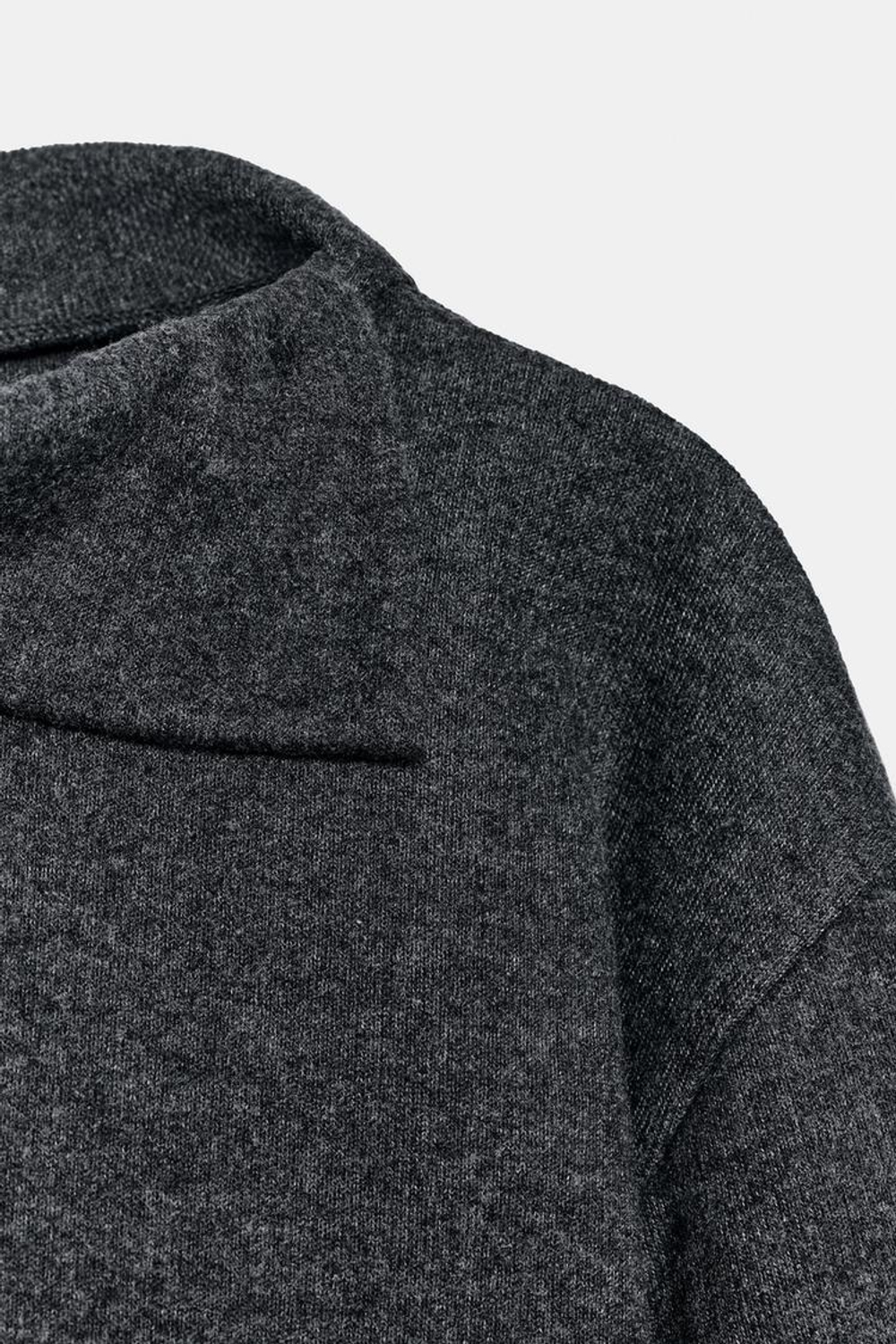 ZARA МЯГКИЙ СВИТЕР, АНТРАЦИТОВО-СЕРЫЙ