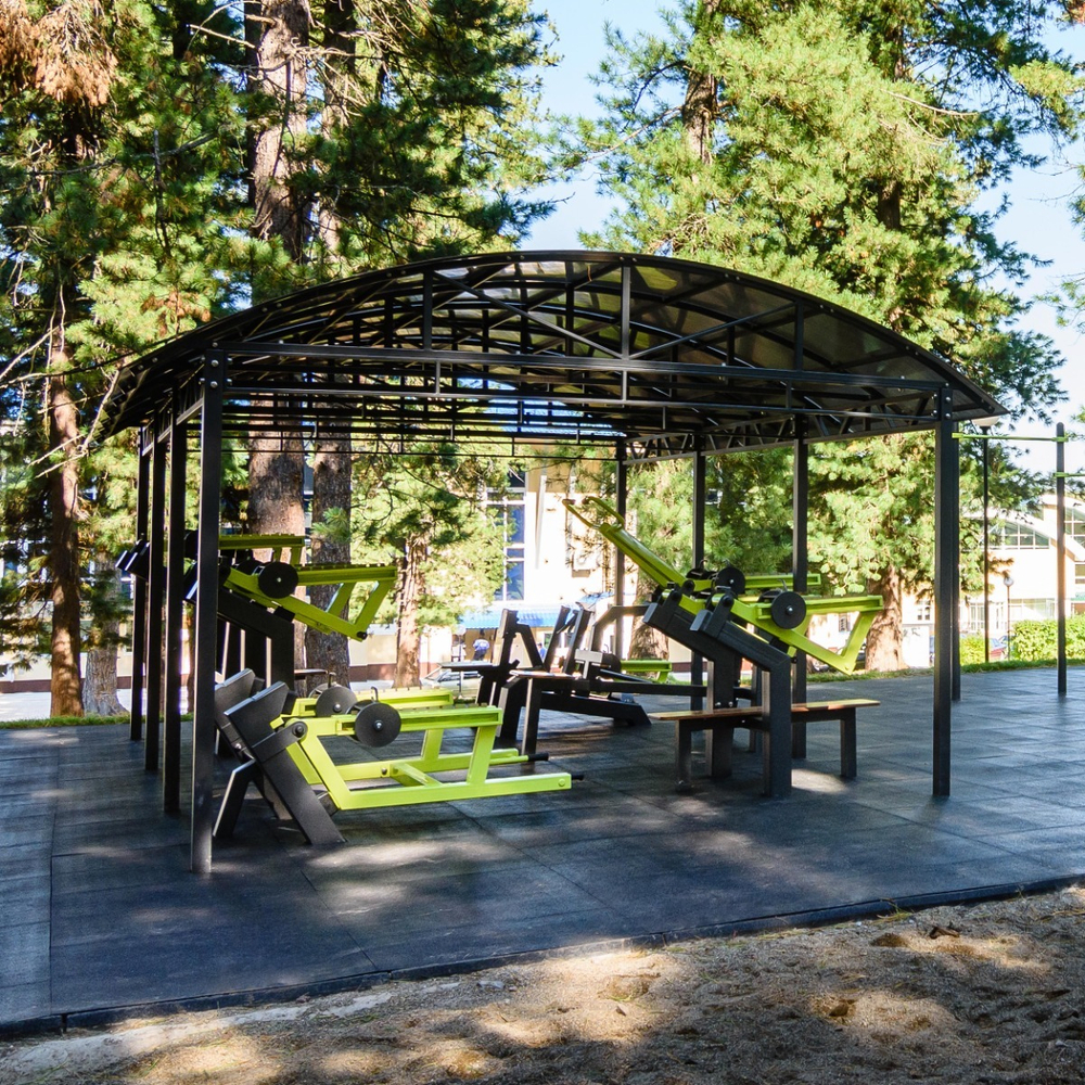 Park-5020 Навес для тренажеров теневой 6300х4800х3100 ZAVODSPORTA