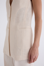 Жилет Анаис удлинённый изо льна 100%