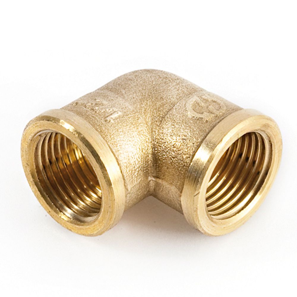 Отвод 90° латунный резьбовой переходной STOUT (ВР/ВР) - 3/4&quot; x 1/2&quot;
