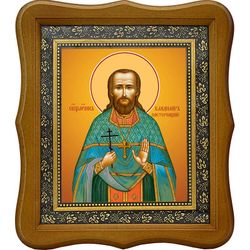 Владимир Пастернацкий, священномученик, пресвитер. Икона на холсте.