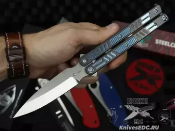 Нож бабочка (балисонг) Reptilian Стикс-06 Лимитка сталь M390, рукоять карбон