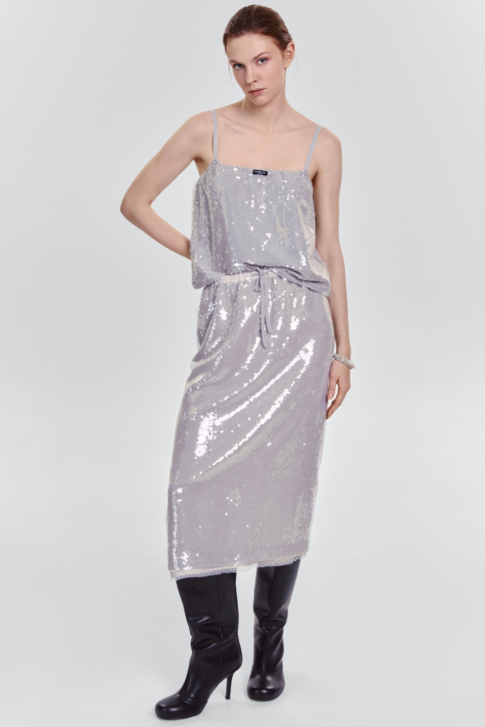 Топ с пайетками на шифоне