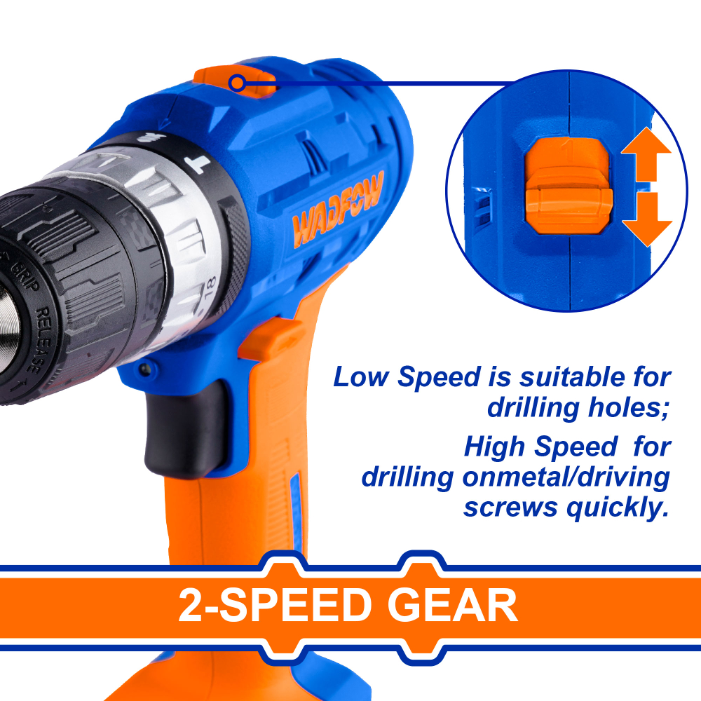 Набор инструмента с шуруповертом WADFOW WDT1B119 119 шт.