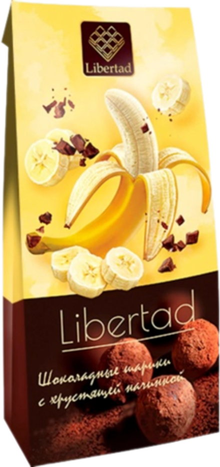 Шоколад Либертад Шоколадные шарики с хрустящей начинкой со вкусом банана / Libertad Chocoball with Banana 60г