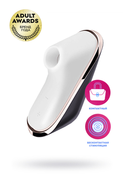 Вакуум-волновой бесконтактный стимулятор клитора Satisfyer Pro Traveler, силикон, черный, 9,5 см.