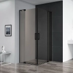 Душевой уголок Cezares Slider 90х70 SLIDER-AH-2-70/80-90/100-BR-NERO стекло бронза тонированное/профиль черный матовый