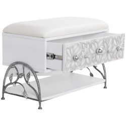 Банкетка Терра Айс Античное Серебро