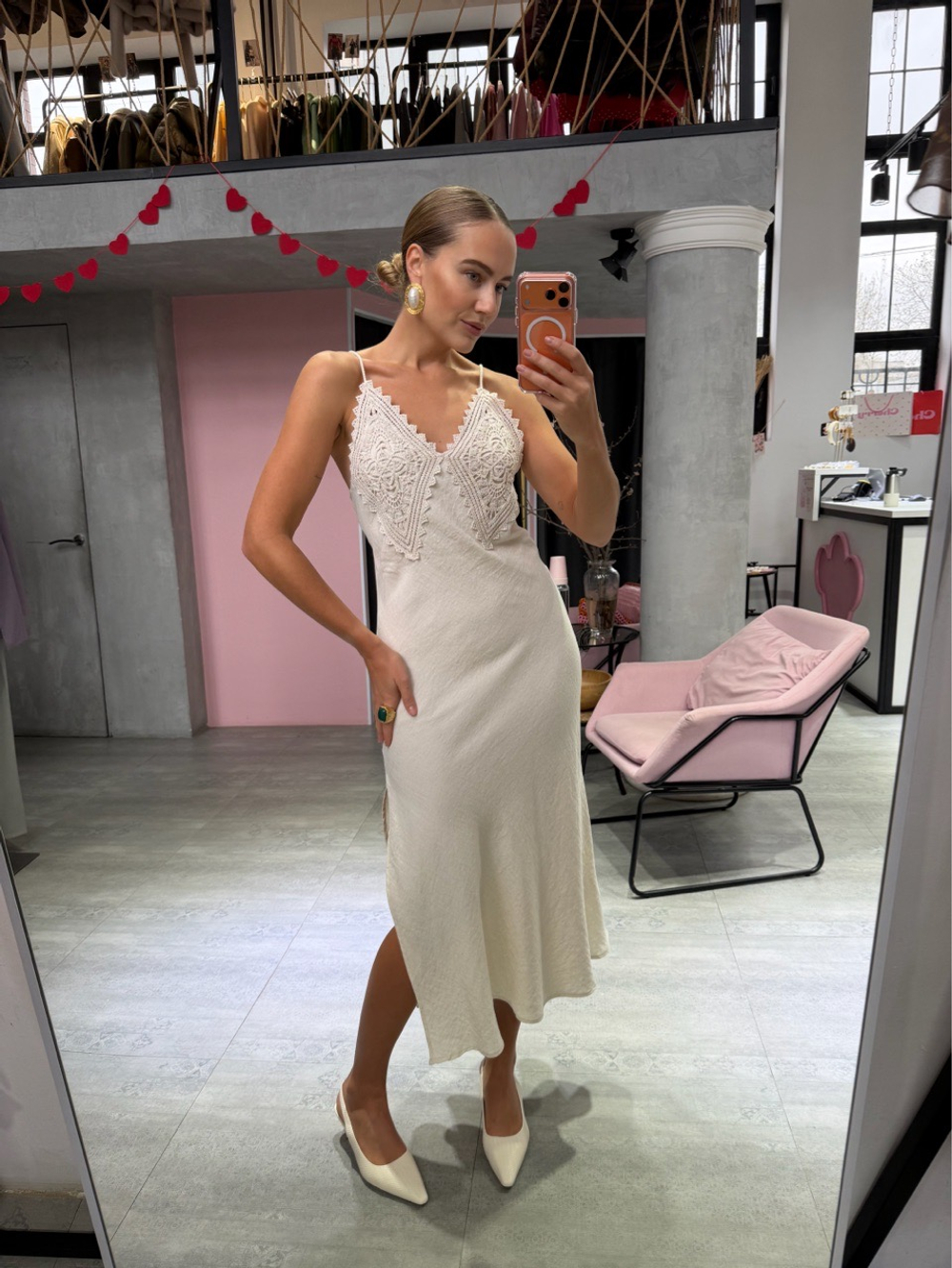 Хлопковый сарафан Мохито молочный