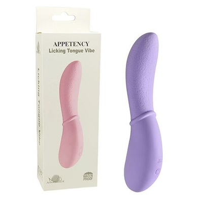 Сиреневый вибростимулятор Appetency Licking Tongue Vibe - 16,5 см. (Цвет: сиреневый)