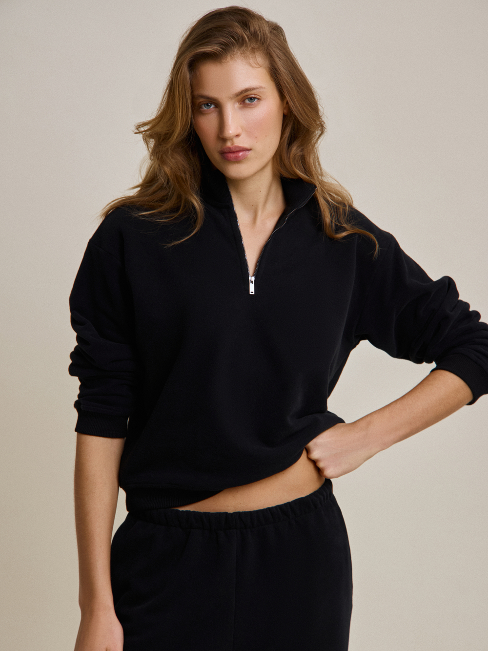 Джемпер Half Zip Tommy Sweatshirt in Black