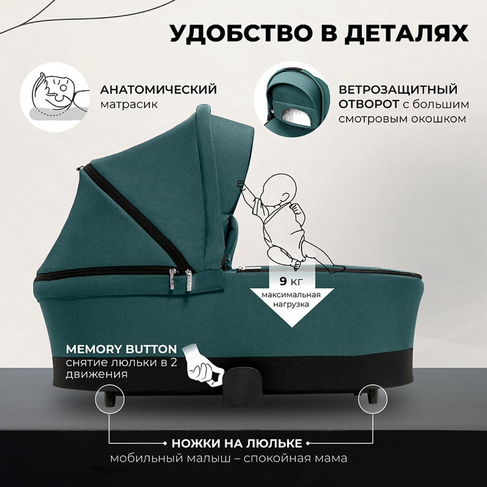 Детская коляска Sweet Baby Stella 2 в 1 427304, Green