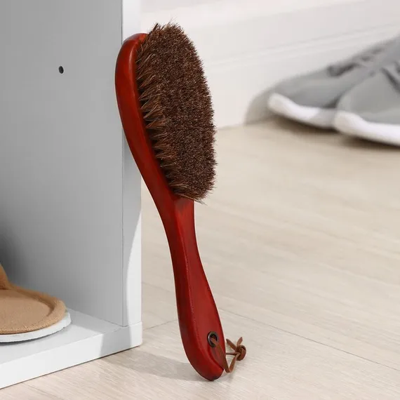 Щётка для одежды и обуви, 22,5×5,4 см, натуральный ворс, цвет МИКС