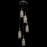 Citilux RONIN CL326015 Подвесной каскадный хрустальный светильник