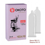 Презервативы OKOTO MEGA MIX (6 с гладкой поверхностью и 6 с текстурированной поверхностью)