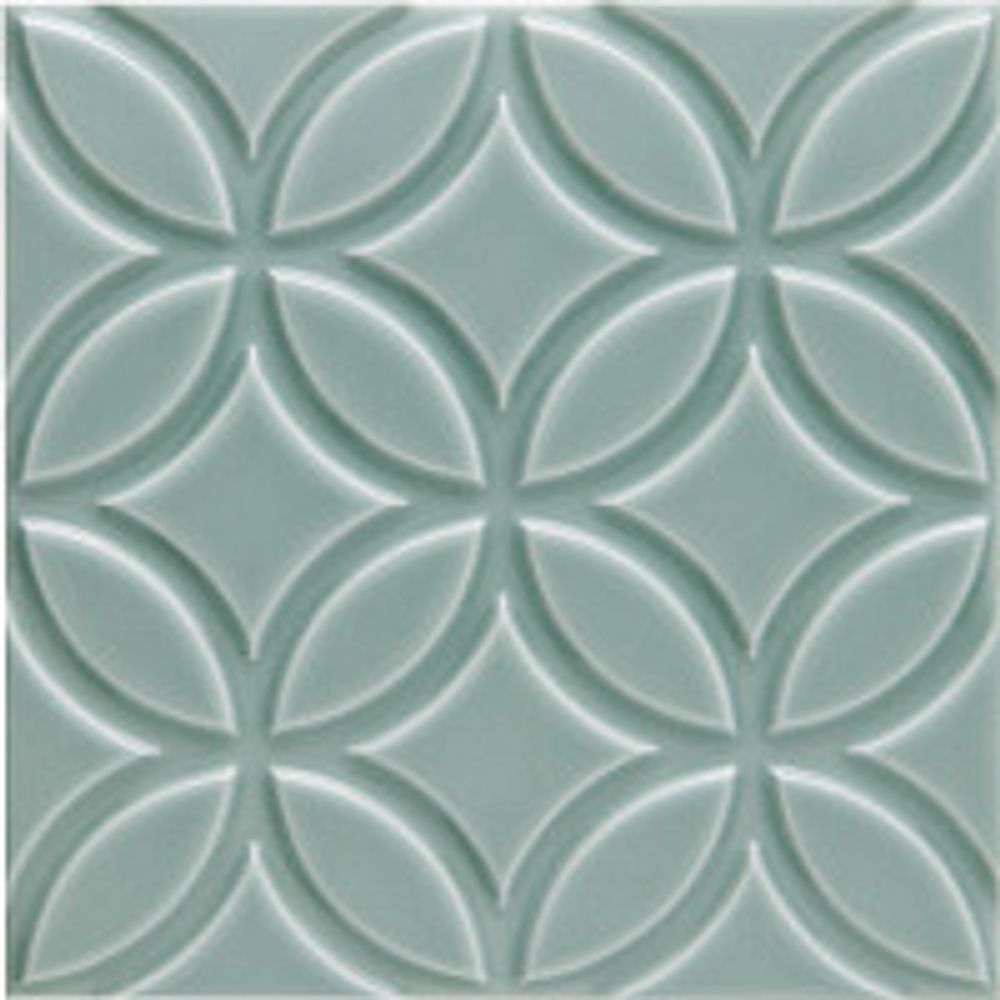 Adex Neri Relieve Botanical Sea Green 15x15