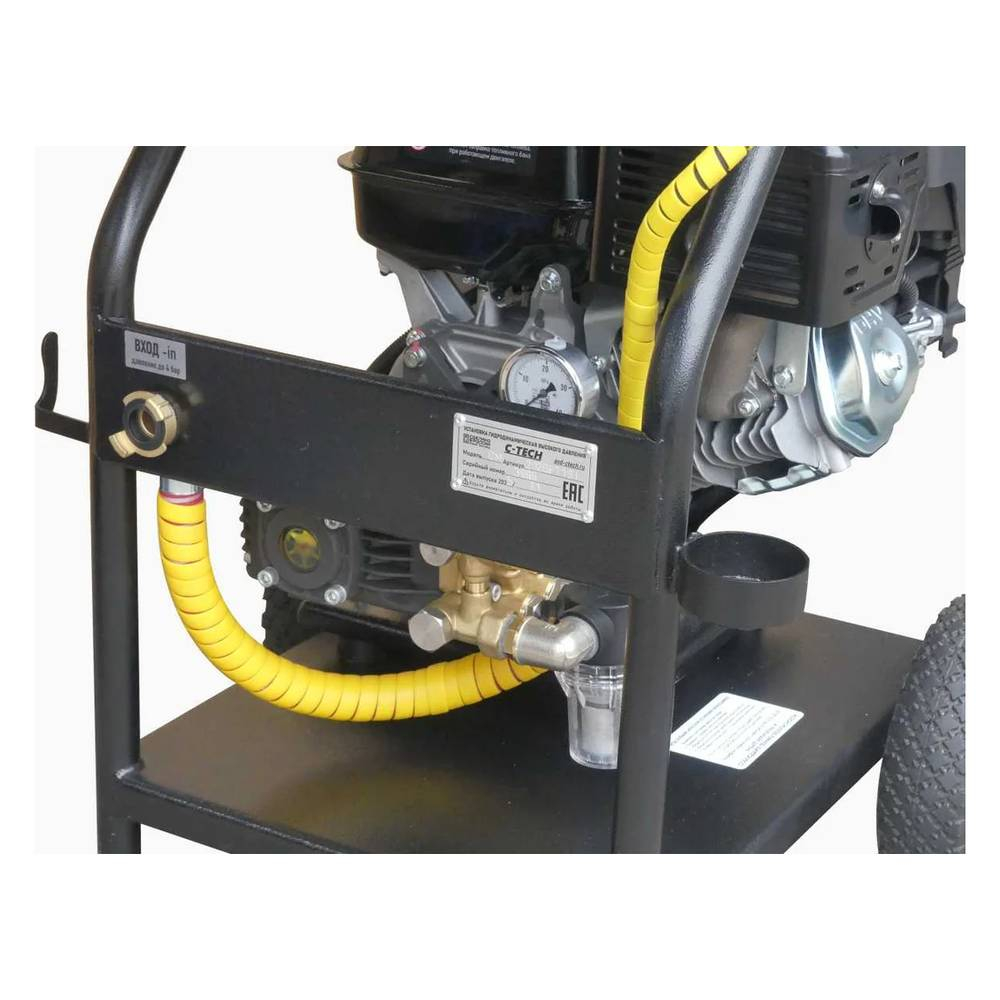 Каналопрочистной аппарат в/давления CM1610 (160 бар, до 720 л/ч, 7 лс) бензиновый, шланг катушка 30м