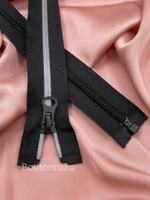 Молния черная со светоотрожающей полоской