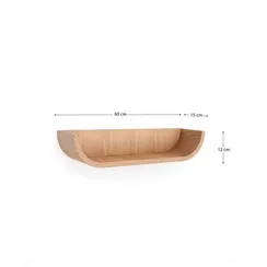 Salaya Полка из ламинированного ясеня  в натуральной отделке 60 x 12