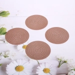 Подставка под кружку 10см в наборе 4шт «Паутинка» охра