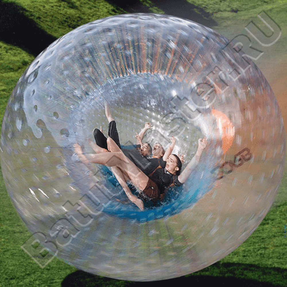 Зорб ТПУ «Прозрачный», диаметр 2,5 м, усиленные сидения