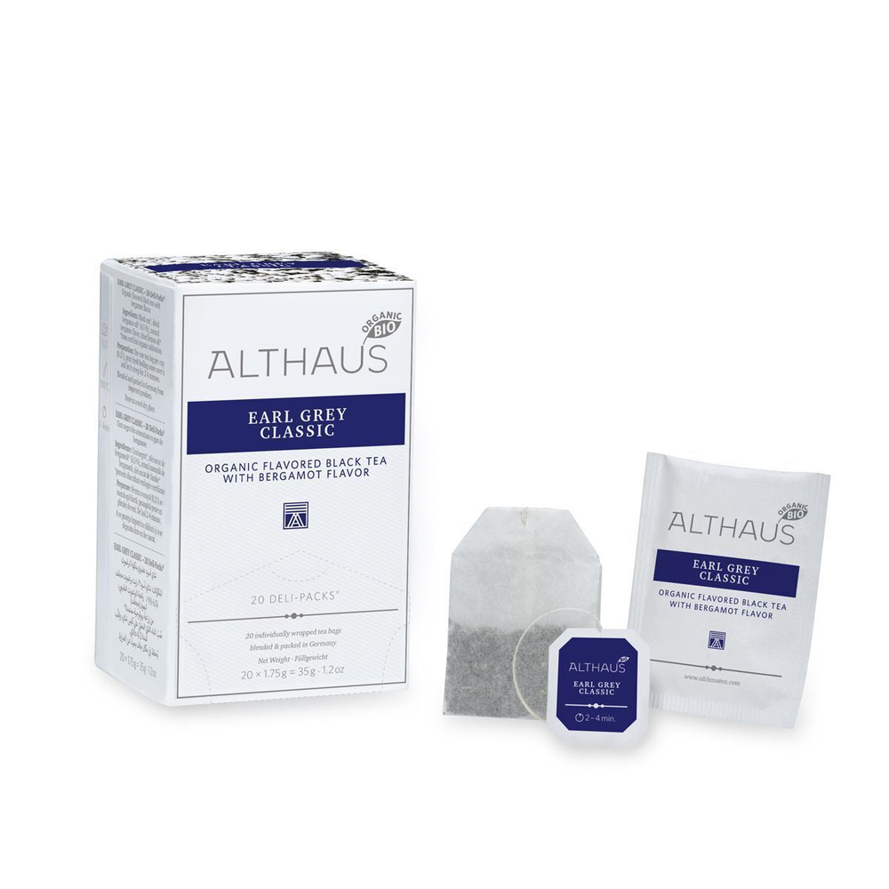Althaus Earl Grey Classic Deli Pack Organic чай черный ароматизированный в пакетиках, 20 шт