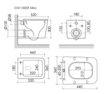 Унитаз подвесной Ceramicanova Miro торнадо 3.0 сиденье микролифт белый CN11003T
