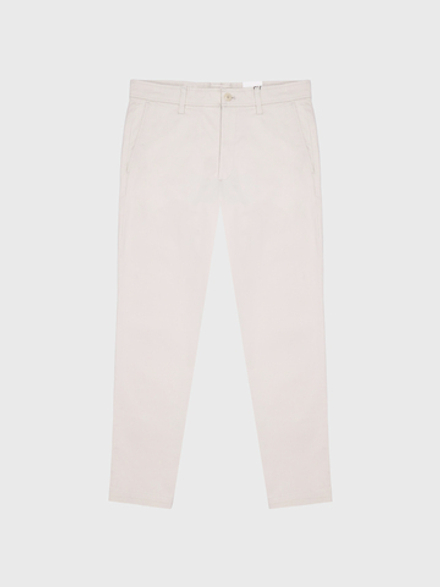 Брюки Calvin Klein Tapered Leg Cropped Chinos Chalk